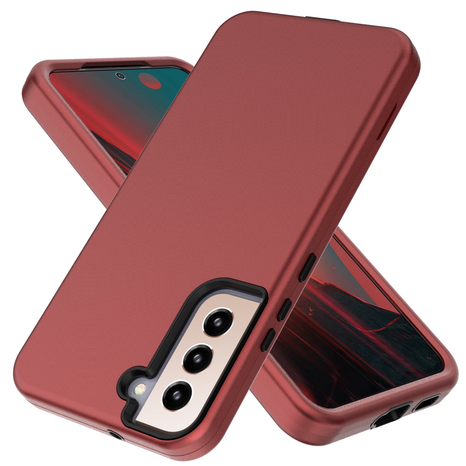 GW03 For Samsung Galaxy S23 Thicken TPU PC Phone Case Rubberized Anti-fingerprint Phone Cover GW03 For Samsung Galaxy S23 Thicken TPU PC Phone Case Rubberized Anti-fingerprint Phone Cover